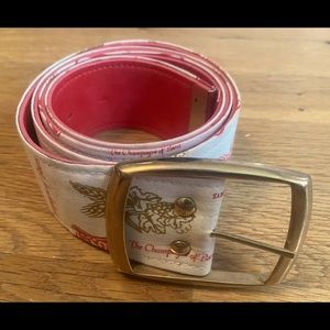 Vintage Miller High Life Champagne Of Beers Reversible Duroplast Belt Size 38